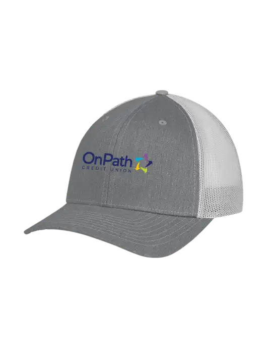 Richardson Adjustable Snapback Original 112 Trucker Cap Heather Grey w/Light Grey Mesh w/OnPath Logo
