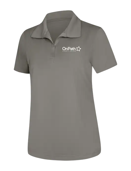 Womens Medium Grey Micropique Sport-Wick Polo w/OnPath Logo