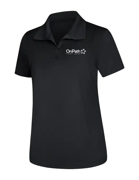Womens Black Micropique Sport-Wick Polo w/OnPath Logo